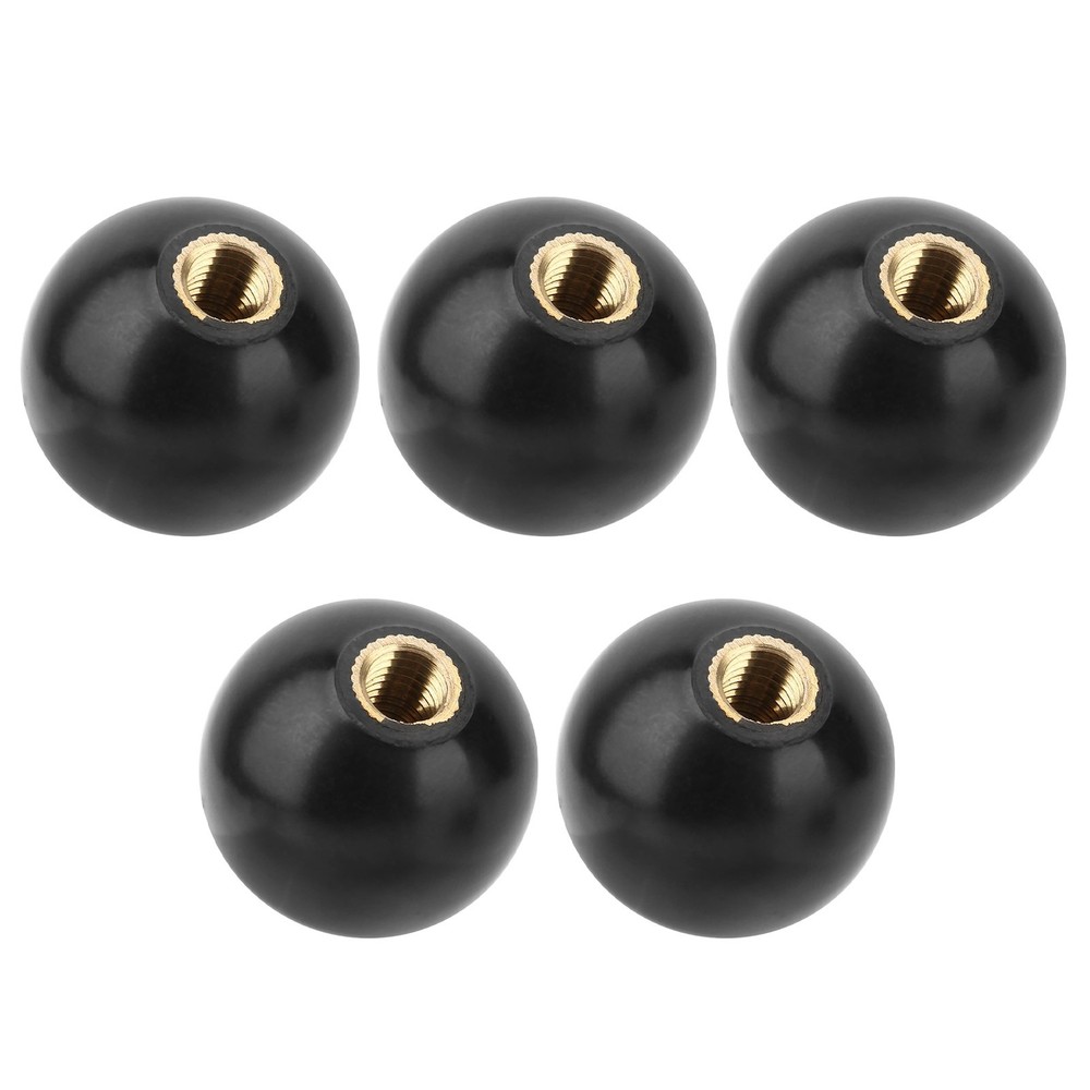 5x Black Round Ball Engineering Plastic Lever Knob M10*35 Machine Tool Replace↑