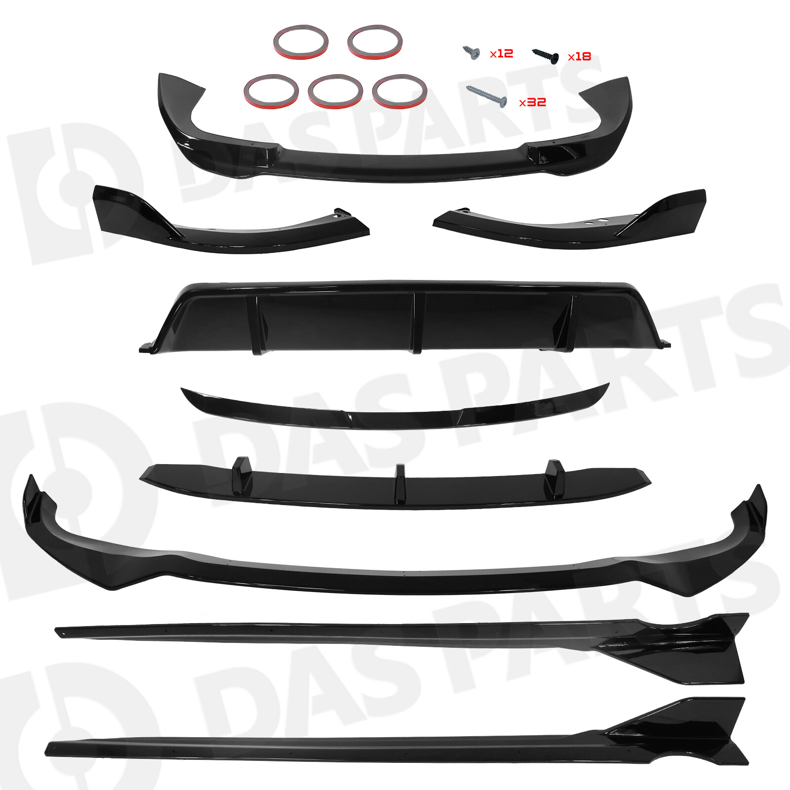 Body Kit For BMW X5 G05 2019-2022 Front Lip Rear Diffuser Spoiler Side Skirts