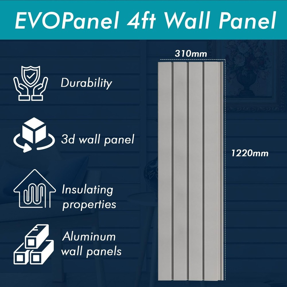 EVOPanel 4ft Wall Panel Grey 310 x 1220mm EPPAN-1220