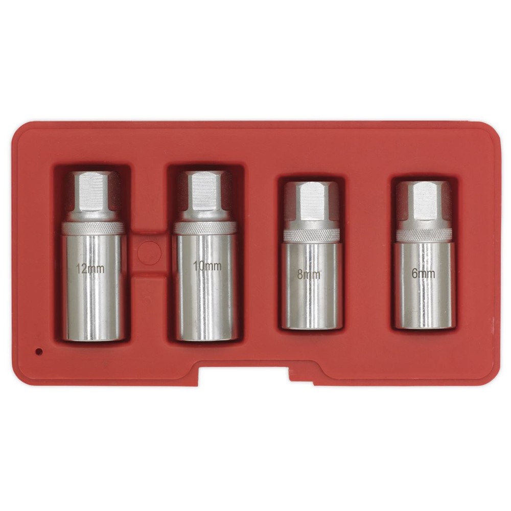 Sealey AK723 Stud Extractor Set 4pc 1/2"Sq Drive Metric