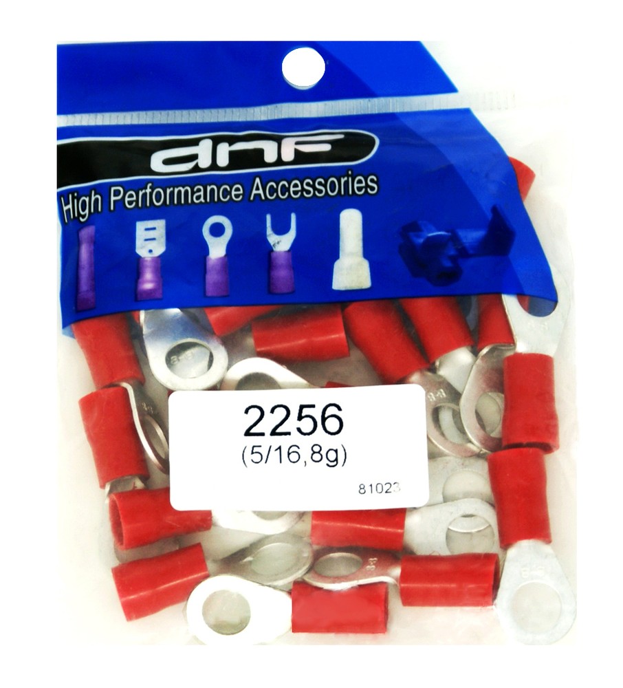 (100 PACK) 8 GAUGE RED RING TERMINALS ELECTRICAL WIRE CONNECTORS 5/16"