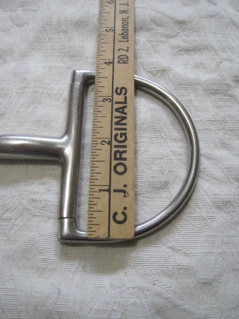 Dee Ring Jointed Snaffle 5'' Stainless Steel Large D Rings