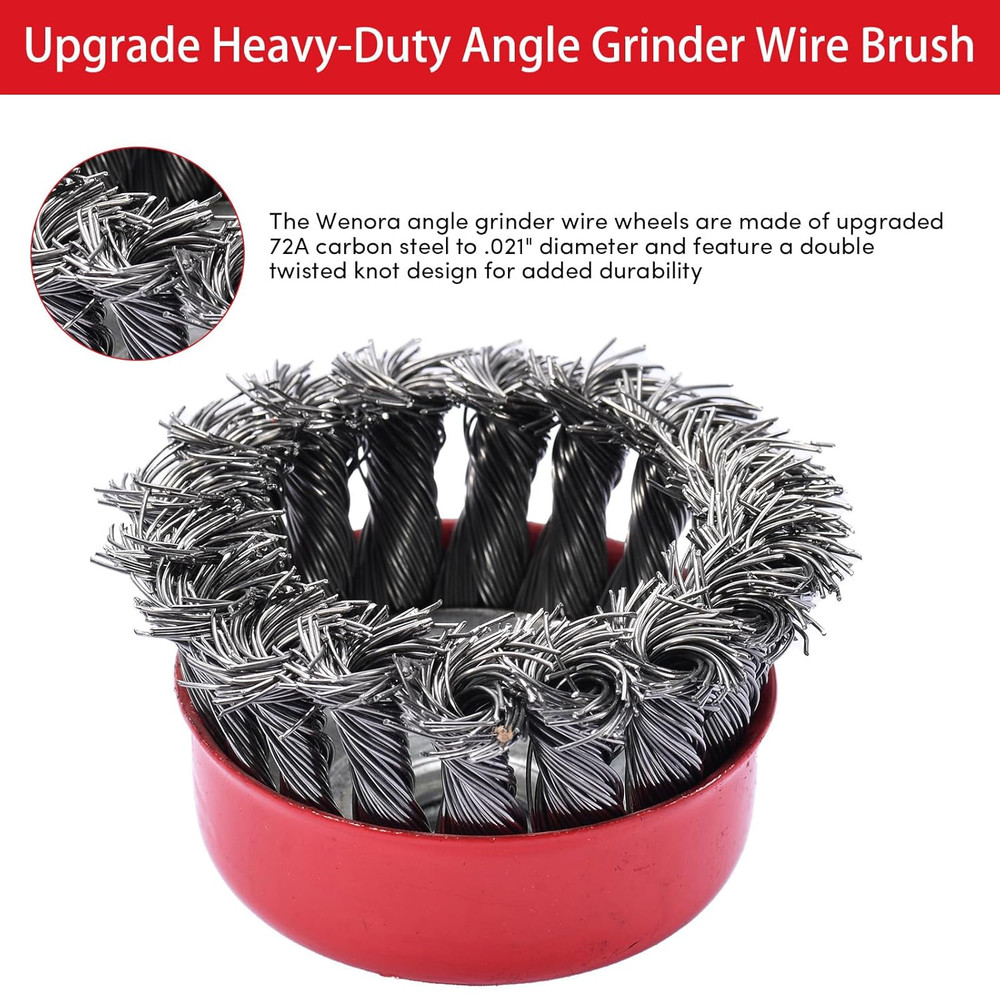 12 Pack Wire Wheel for Angle Grinder Set,4-1/2" Angle Grinder Wire Wheel & Wire