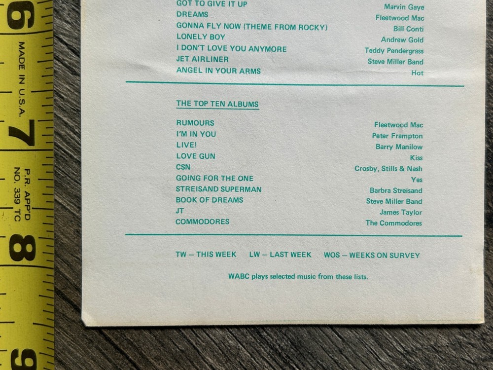 KISS Ad Radio Survey Love Gun Album Aug 8 1977 Vintage Kiss Aucoin Memorabilia