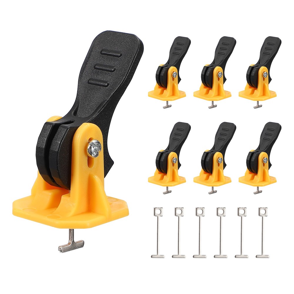 Tile Leveling Kit Tile Leveling System Fit 1.5 mm for Wall & Floor Yellow 200Pcs