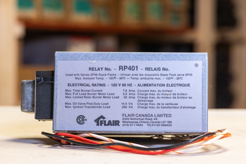 FLAIR RP401 Relay Control for SP45 Stack Pack 120V 60Hz NOS