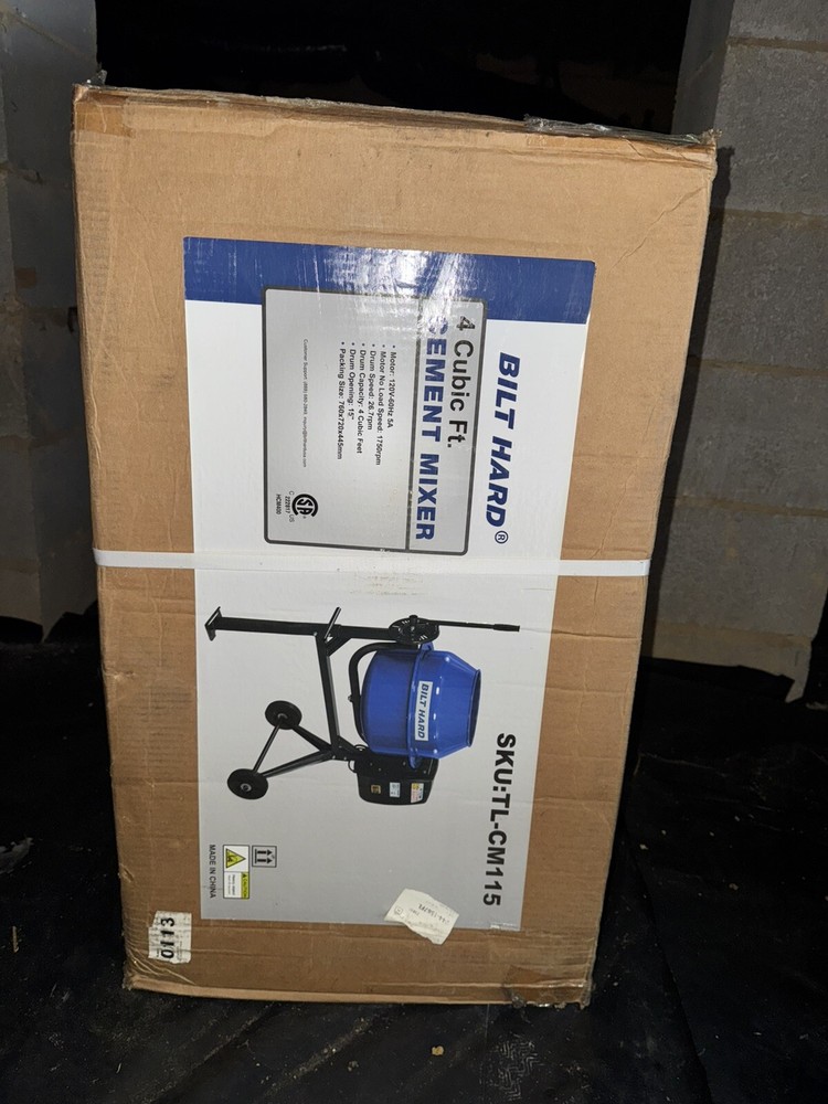 Bilt Hard 4 Cubic Ft Cement Mixer