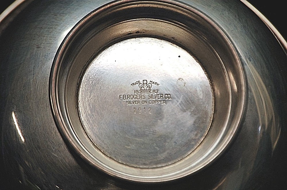 FB Rogers Silver Co Pierced Candy Bowl Dish Silverplate Pattern 1912 Vintage