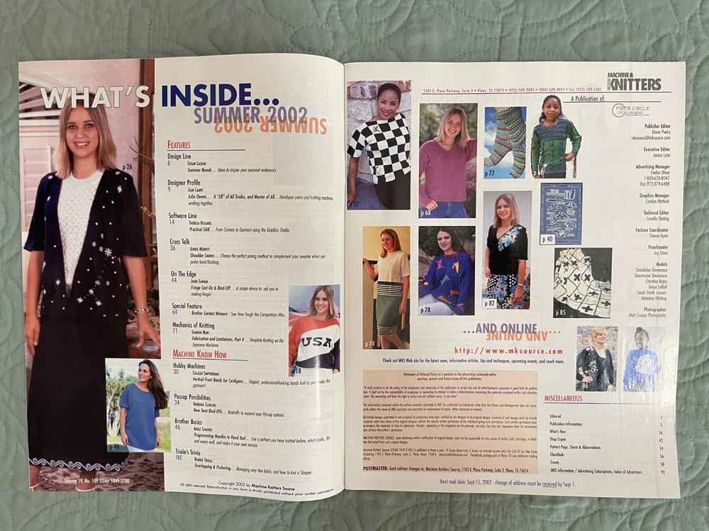 Machine Knitter Source - Complete Set, 2002- 4 magazines!