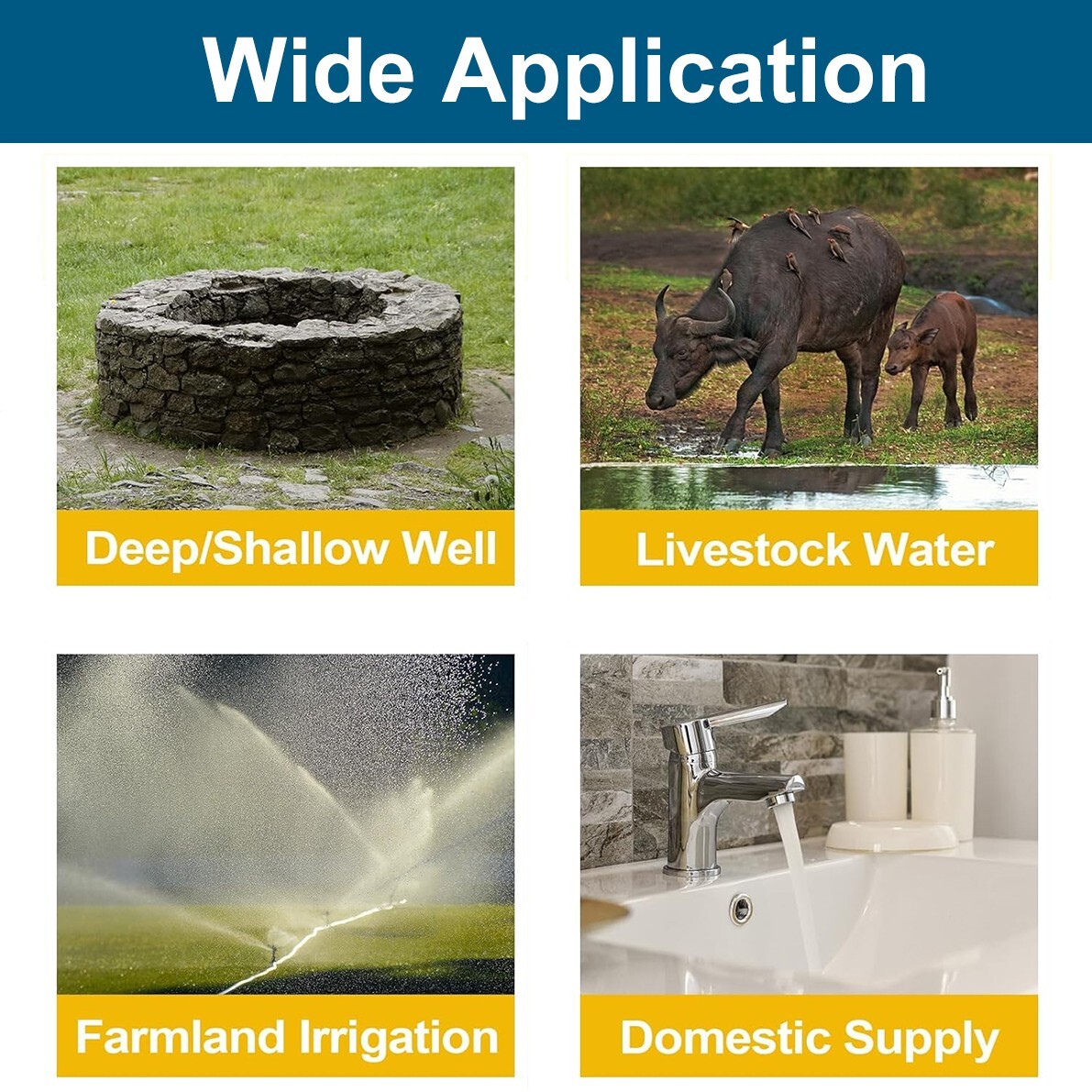 2HP 4" Solar Pump Submersible Pump Bore Deep Well Pump+MPPT Controller DC 110V