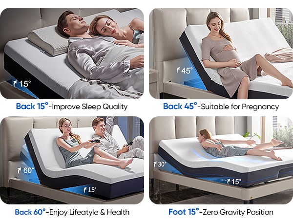 Used Adjustable Bed Frame Zero Gravity Powered Base w/ Massage Remote Twin XL