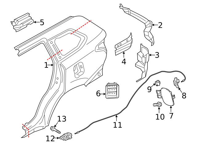 Genuine Mitsubishi Reinforced Panel 5301F628
