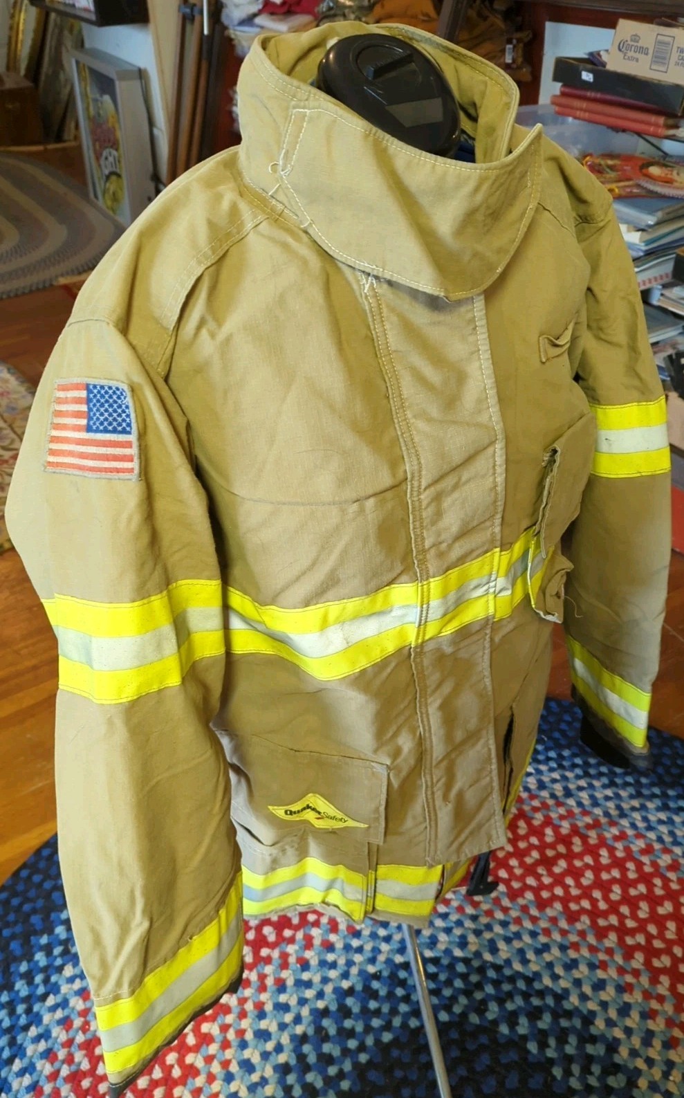 Retired Firefighter Turnout JACKET FIRE COAT USED Size 46X32X36 Navy Europe