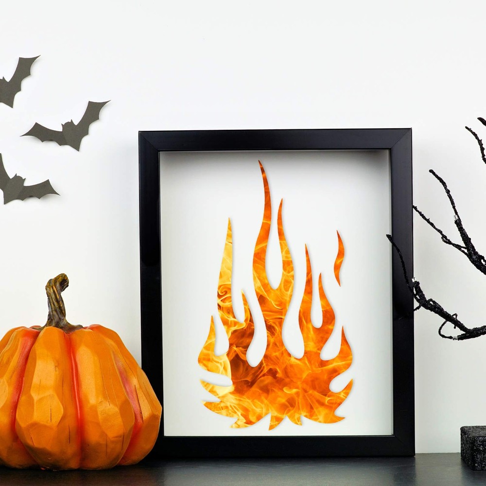 5 Sheets Flame Stencil Airbrush Flame Stencil Fire Stencil Fire Reusable Temp...