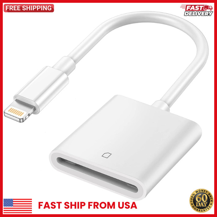 [Apple MFi Certified] SD Card Reader for iPhone/iPad,Lightning to SD Card Camera