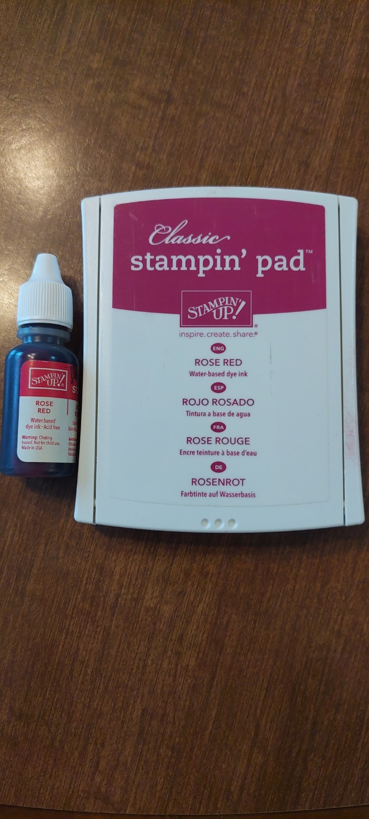 Stampin Up Foam Used Ink Pad and Refill (Re-inker) YOUR CHOICE of color