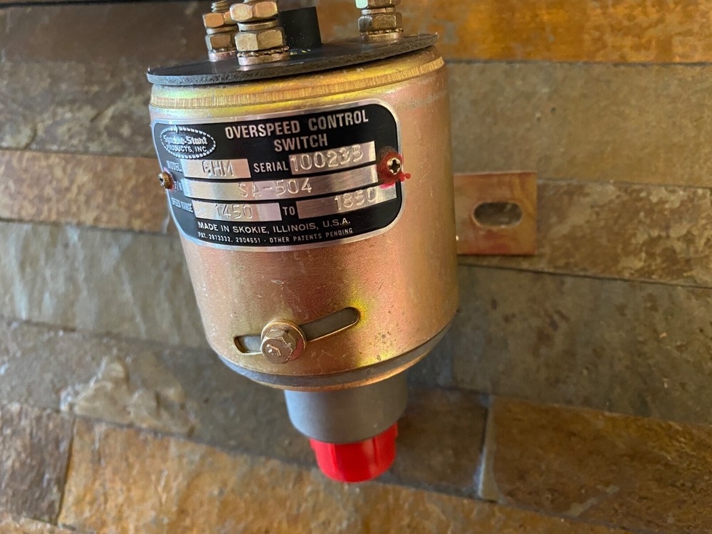 ( 1 ) Synchro-Start Gas Turbine Engine Governor Overspeed Control Switch SA-504