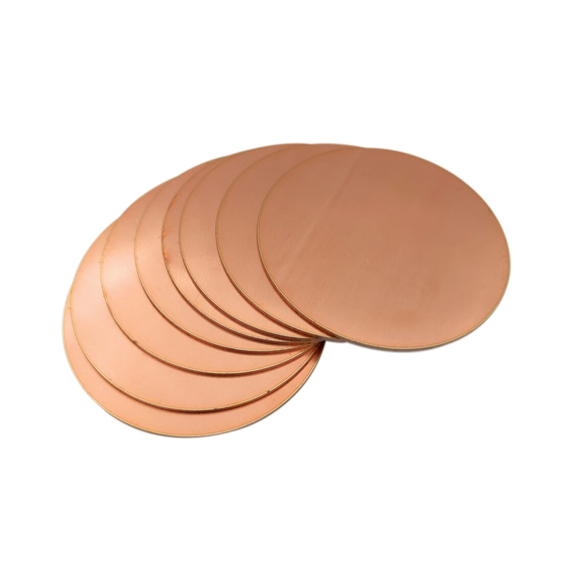 T2 Solids Pure Copper Discs Blanks Metal Round Sheets OD Ø10~300mm Thick 0.3~4mm