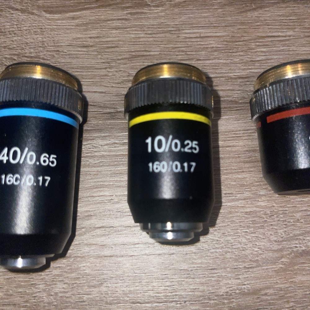 Microscope Objective Lens 3 Total From Same Microscope