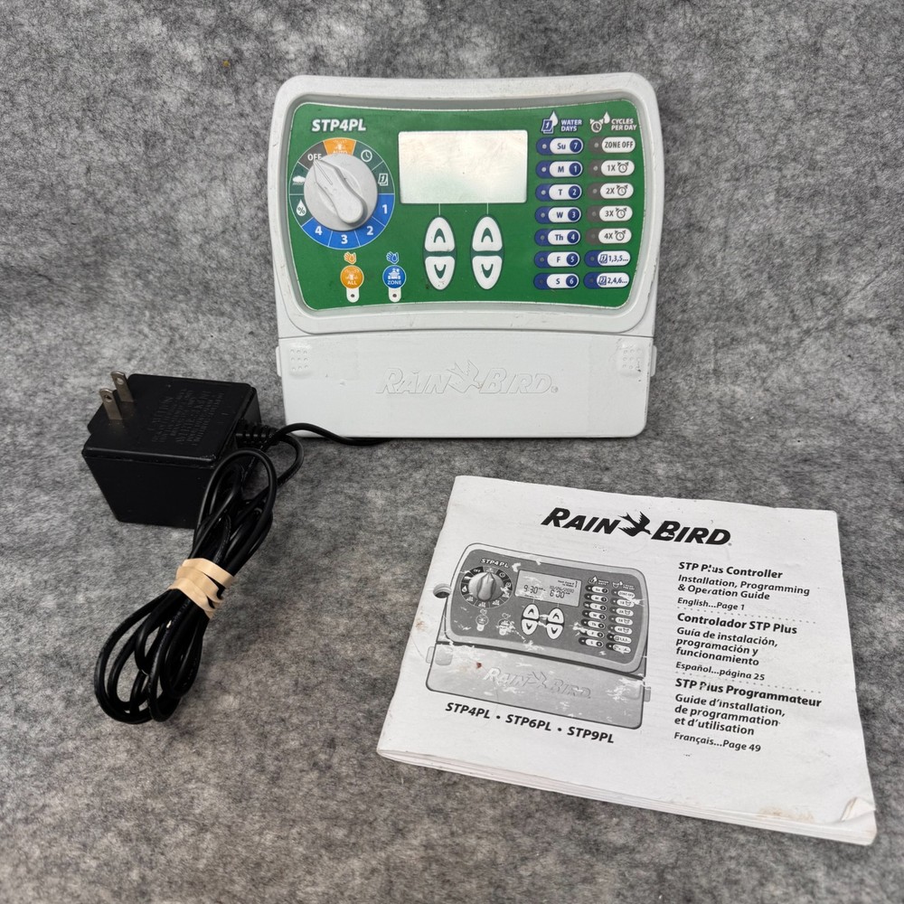 Rain Bird STP4PL 4-Zone Indoor Irrigation Sprinkler Controller Not Tested