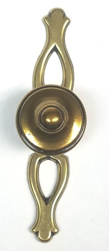 1-1/4" Antique Brass Knob with Backplate