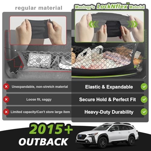 Envelope Style Trunk Cargo Net Compatible with 2015-2025 2026 Outback