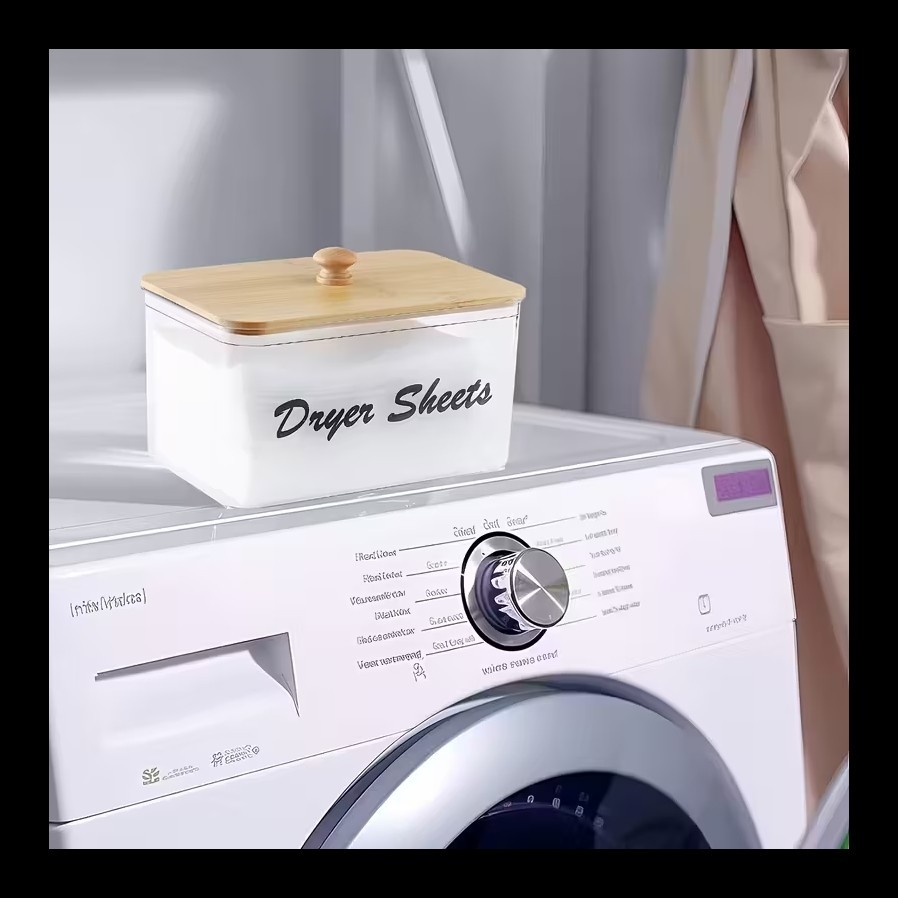 Large Sized Covered Dryer Sheet Container Transparent