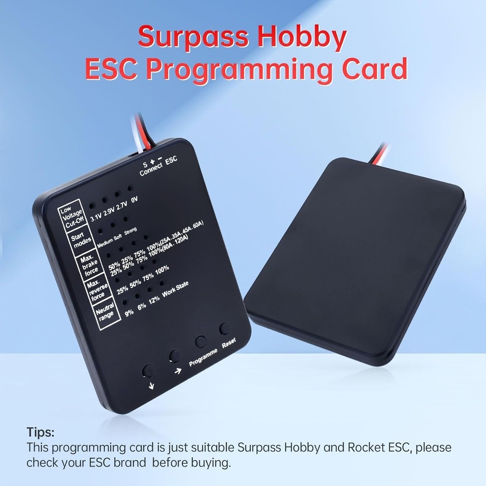 Programming Card for Surpass Hobby ESC Brushless Electronic Speed...