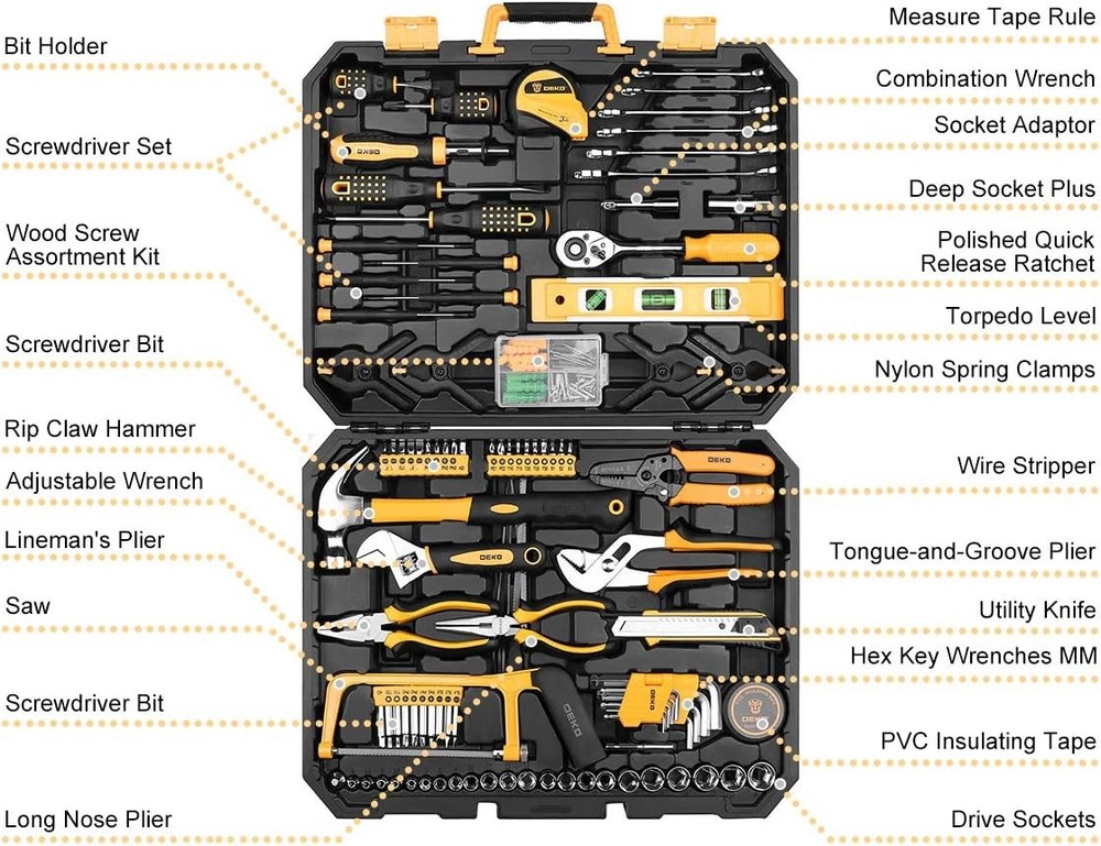 228 Piece Socket Wrench Auto Repair Toolbox Storage Case