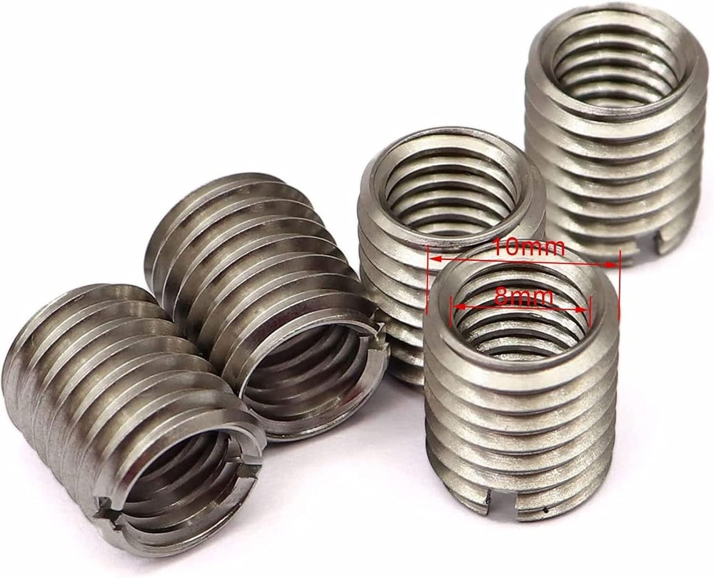 5-Pcs Stainless Steel Thread Adapters for M10 to M8 Conversion - Durable Nuts