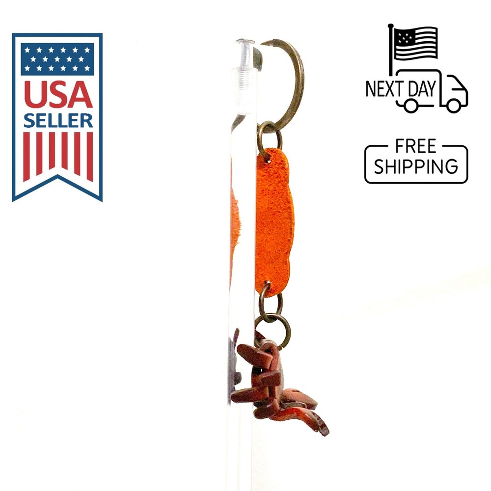 Crab Handmade Leather Keyring #2