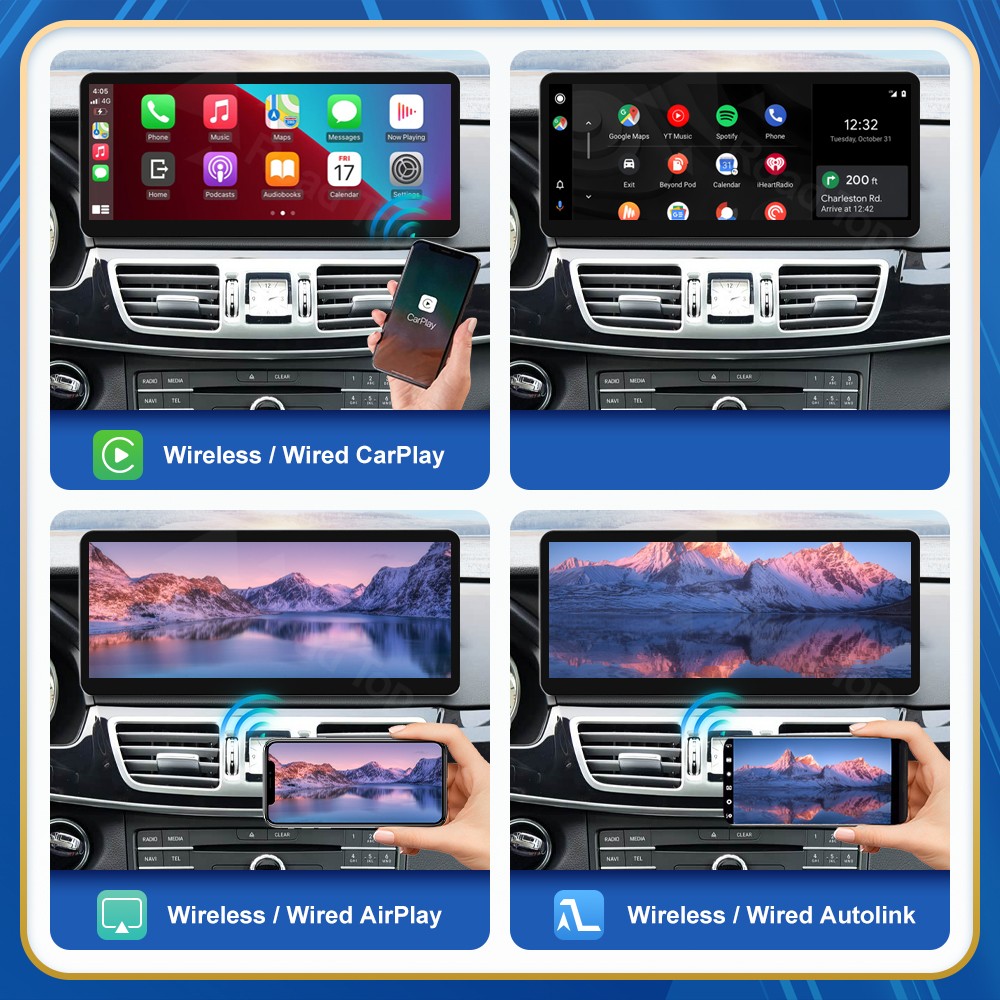 12.3"Android Auto Carplay Screen for Mercedes Benz E Class W212 2012-2015 NTG4.5