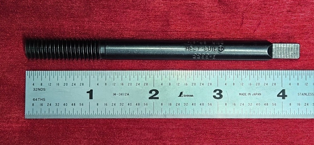 HELICOIL 2288-6, 3/8-16 UNC Thread Repair Tool, Threaded Mandrel