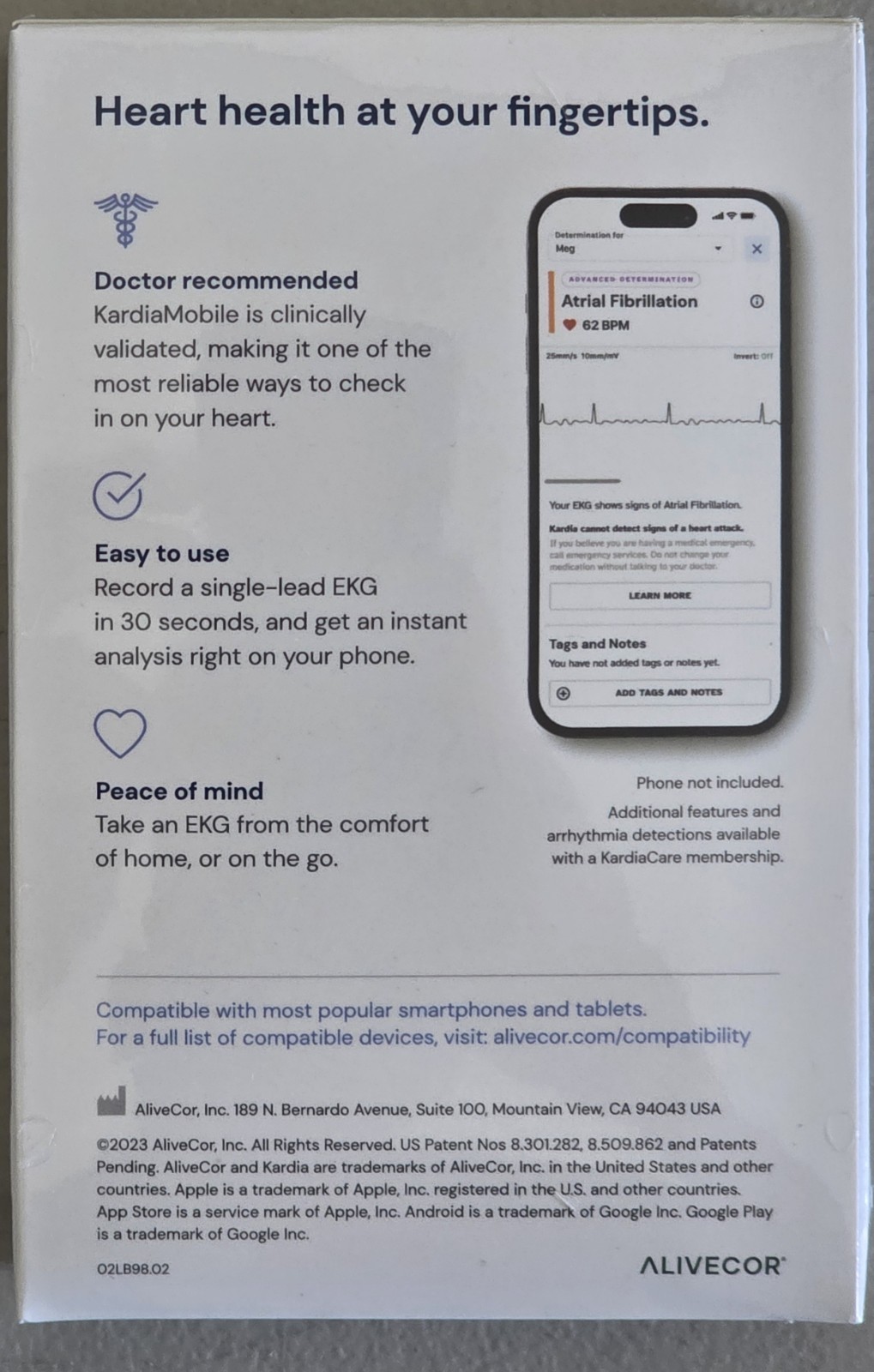AliveCor AC-009 KardiaMobile Wireless Personal EKG Monitor NEW SEALED!