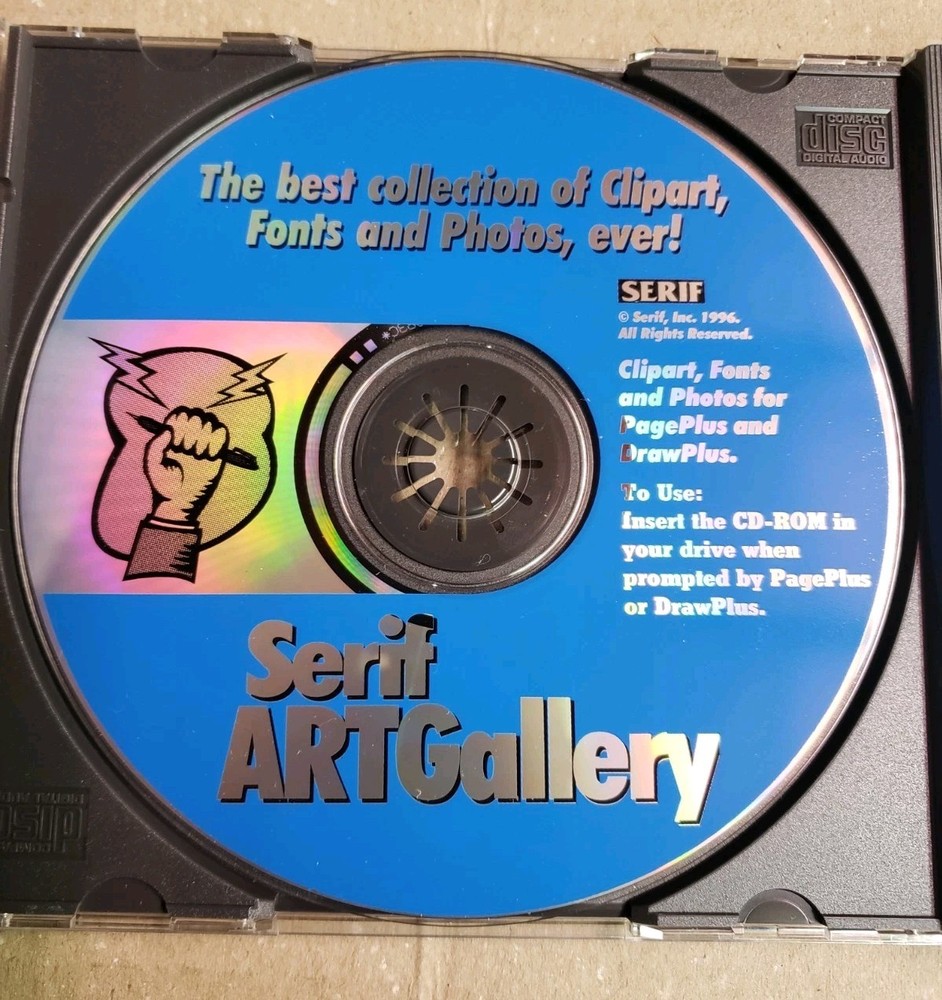 Serif Software Pageplus 5.0 CD & Art Gallery CD For Windows 95 W/Instructions