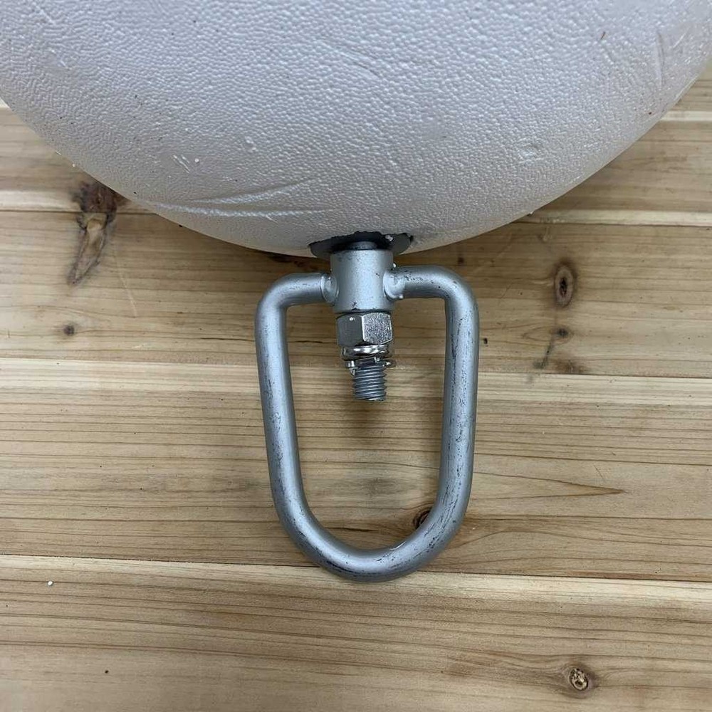 White and Blue Mooring Buoy