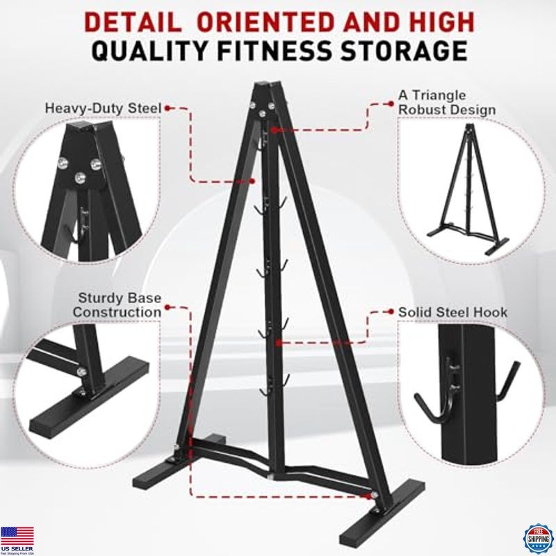 Lat Pulldown Attachment Rack - Cable Machine Organizer for Home Gym Storage
