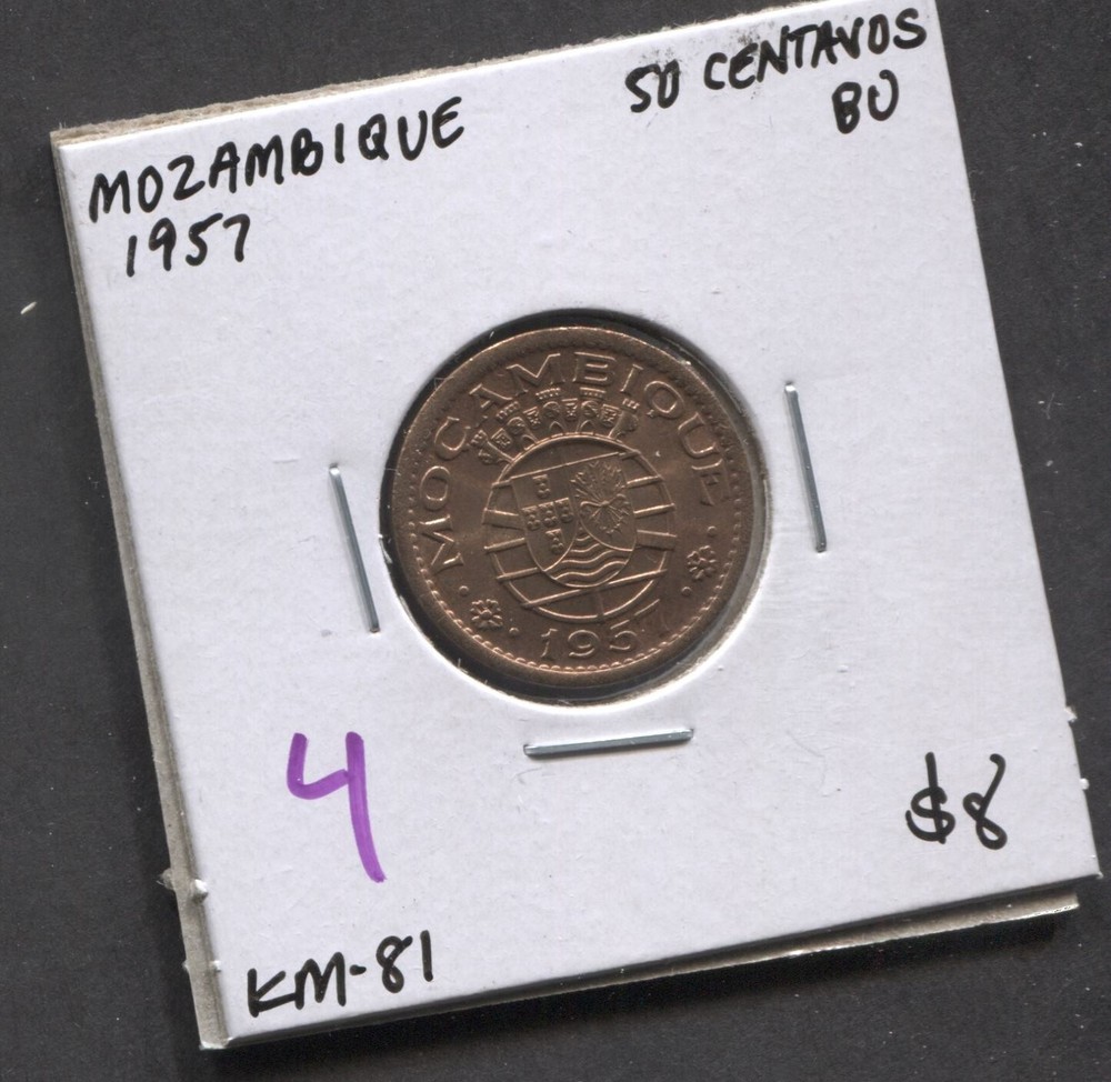 1957-Mozambique-50 Cents- BU
