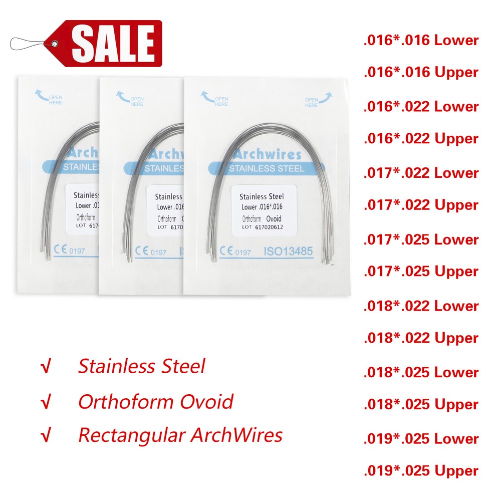 Dental Orthodontic Stainless Steel Arch Wires Rectangular Upper/Lower