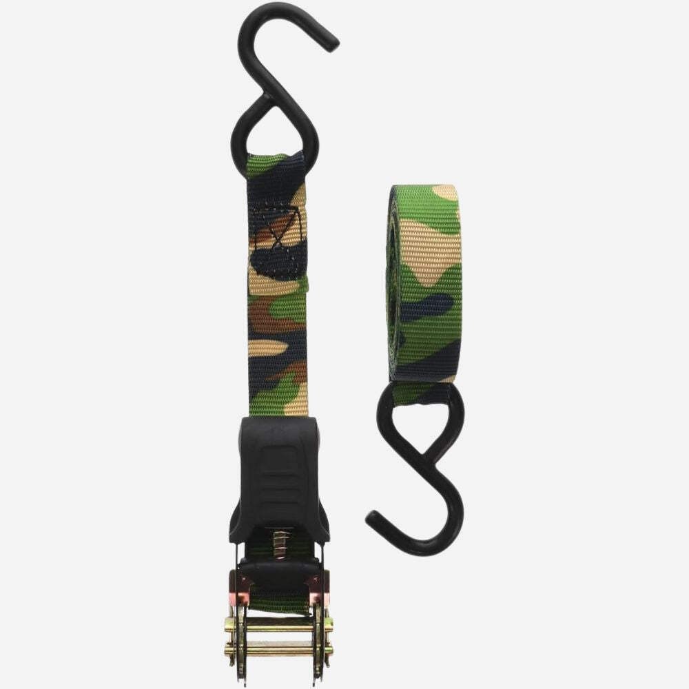 HME Camo Ratchet Tie Down Straps 8ft - 2 Pack