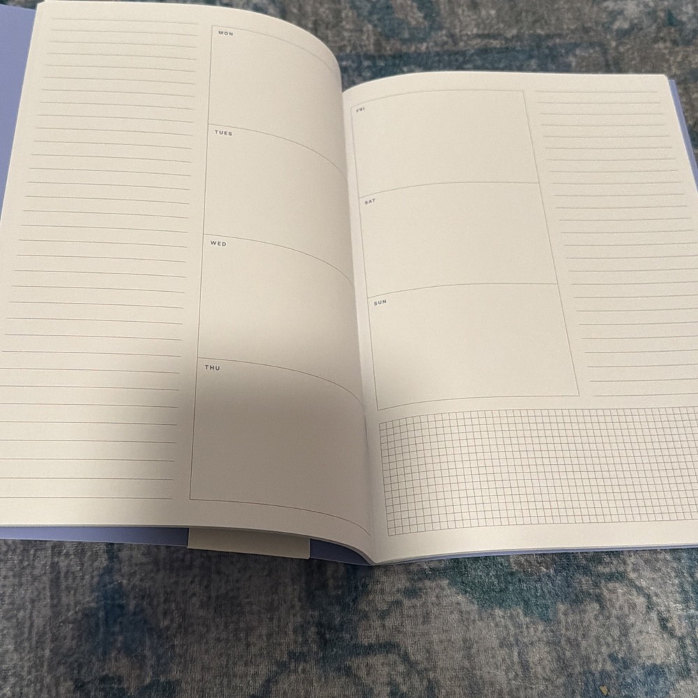 Noted by Post it Navy Blue Lined Weekly Notebook 64 Pages