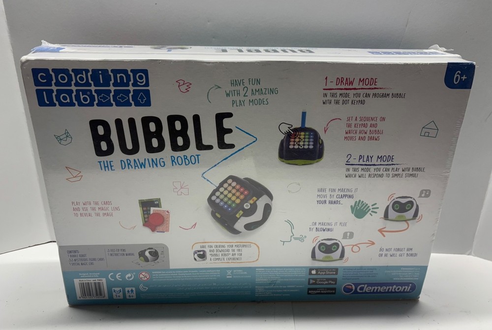 Clementoni Bubble intelligent robot educational robot New Sealed
