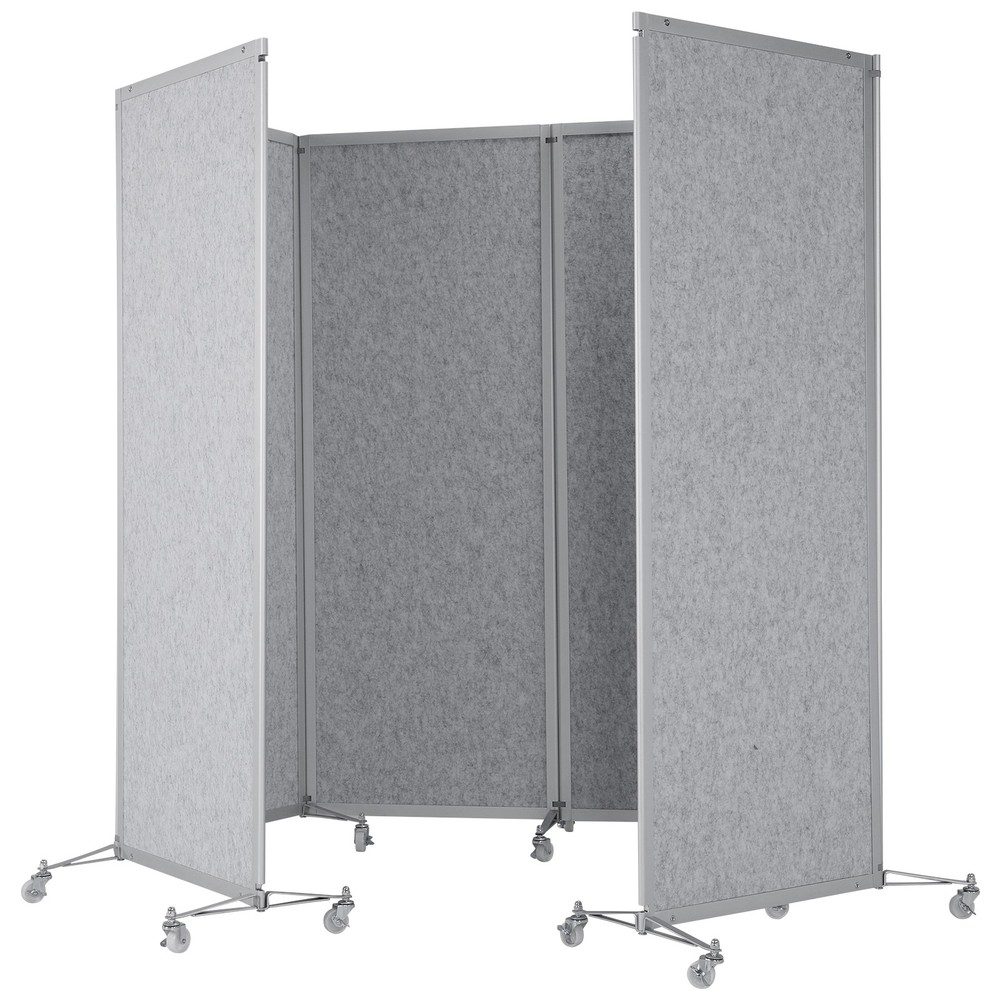 Rolling Privacy Room Divider with Lockable Wheels Office Mobile Screen Partition