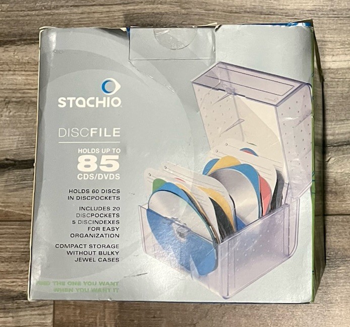 NEW Stachio Disk File Divider System Storage 85 CD’s DVD’s