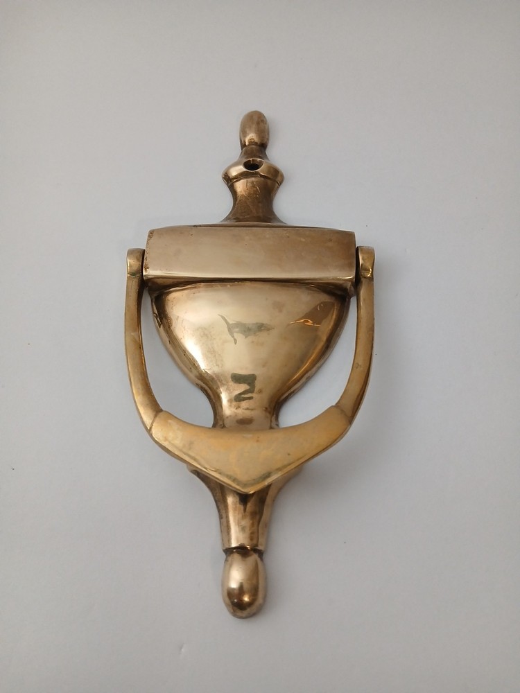 Vintage Solid Heavy Brass 7” Door Knocker Classic Simple Design