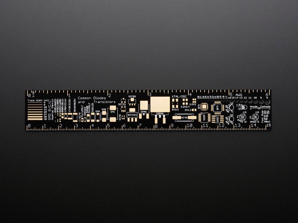 [ Adafruit ADA-1554 ] PCB Ruler v2 - 6"