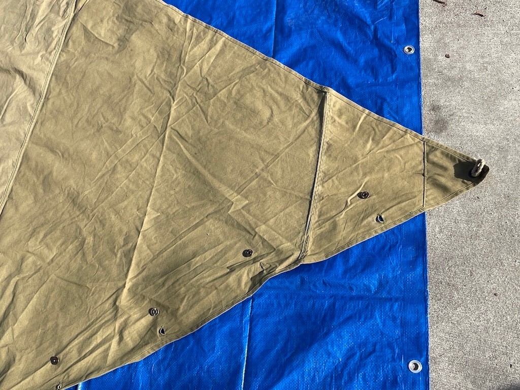 Original M1910 US Military Shelter Half EARLY RARE WW1 Doughboy Pre WW2 Tent Pup