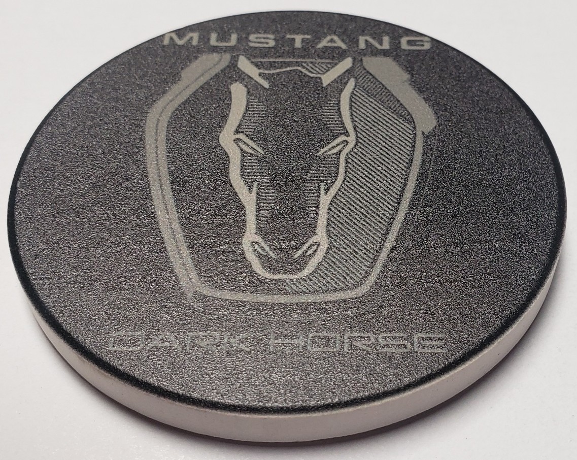 Car Coaster - Mustang DARK HORSE Logo Cup Holder Insert * FREE USA SHIPPING!
