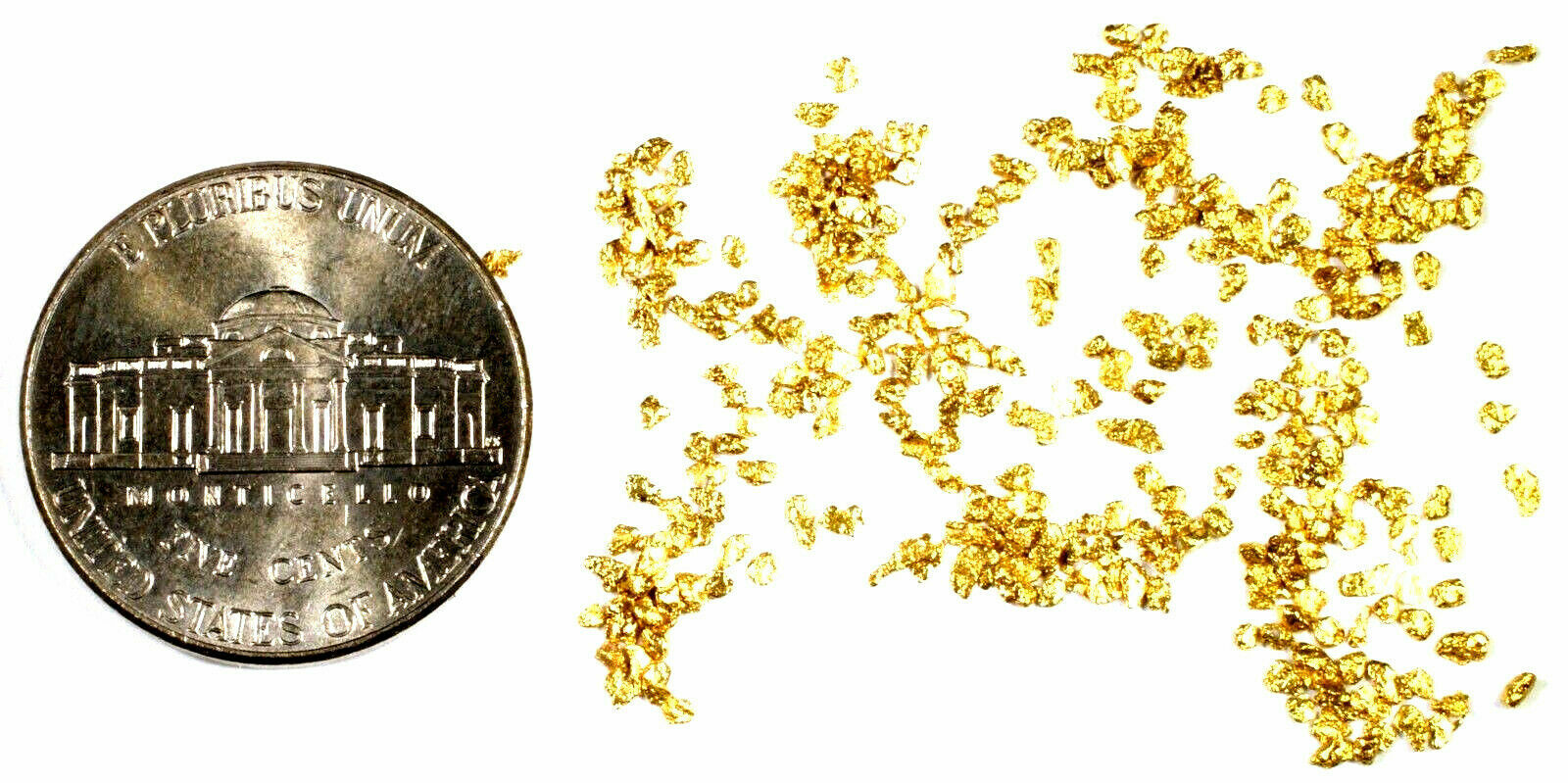 1.000 GRAMS ALASKAN YUKON BC NATURAL PURE GOLD NUGGETS #20 MESH