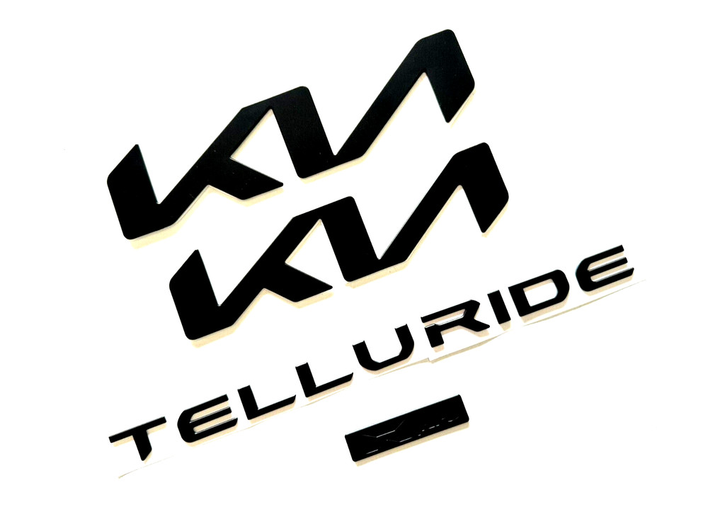 4PCS Gloss Black Replacement Front Rear Emblems For 2022-25 KIA Telluride X pro